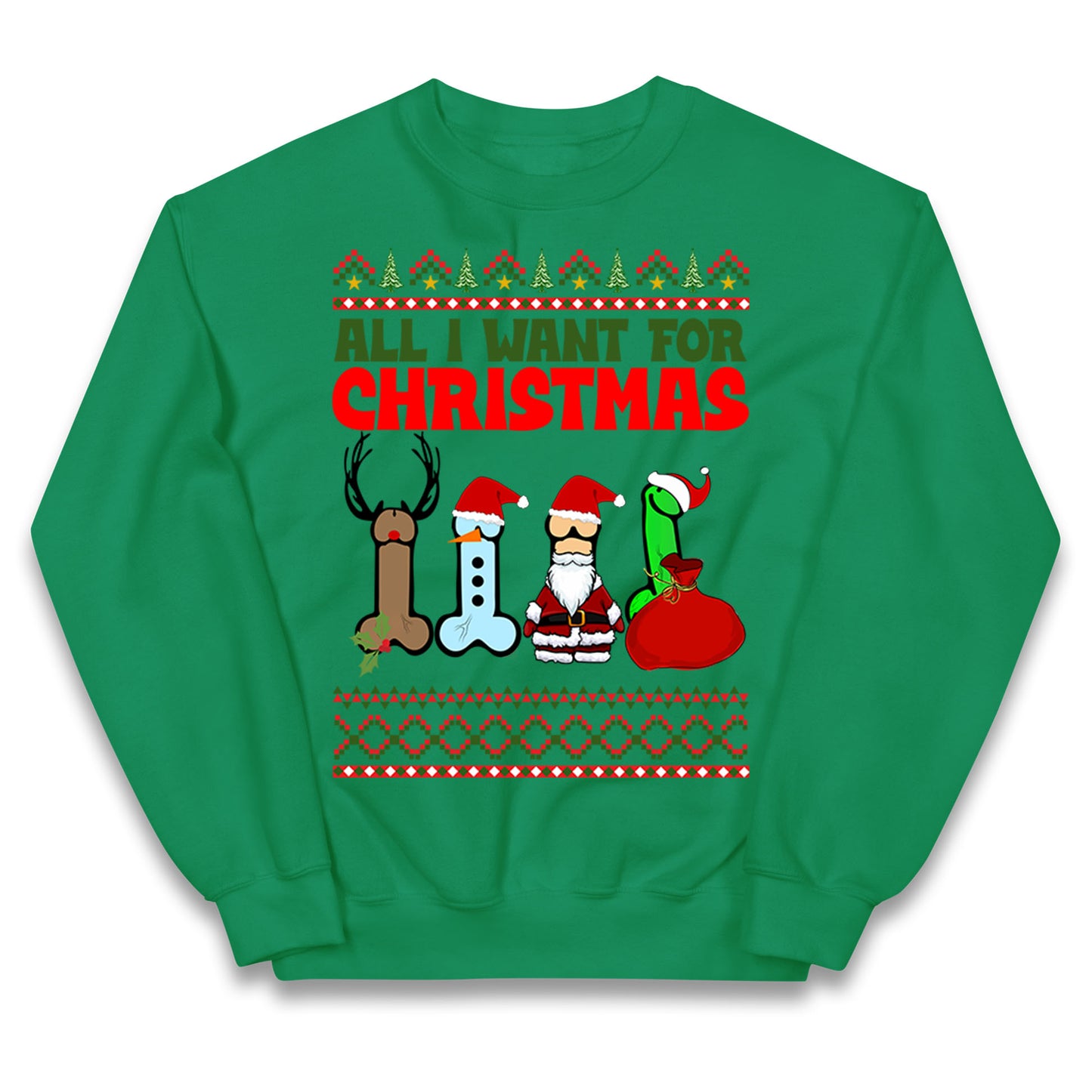 All I Want For Christmas Funny Adults Joke Jumper