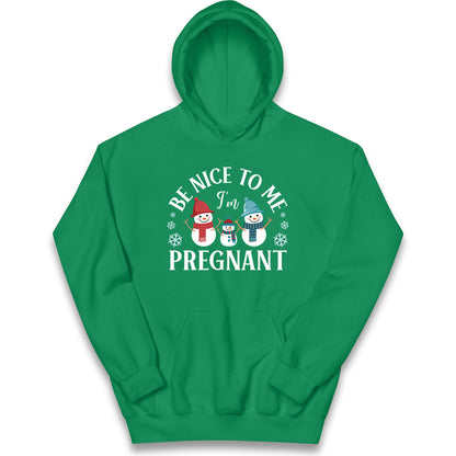 Pregnant At Christmas Kids Hoodie