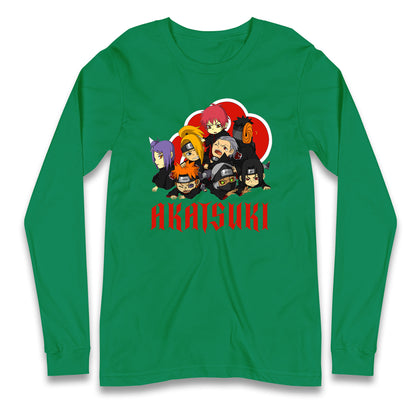 naruto shippuden akatsuki long sleeve t shirt