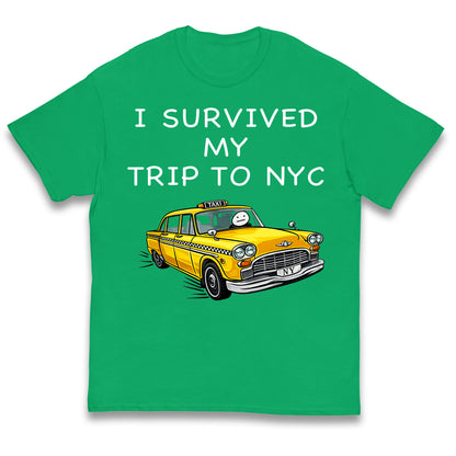 I Survived My Trip To NYC Yellow Taxi Kids T Shirt