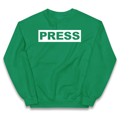 PRESS Palestine Inspired By Journalist Motaz Azaiza Kids Jumper