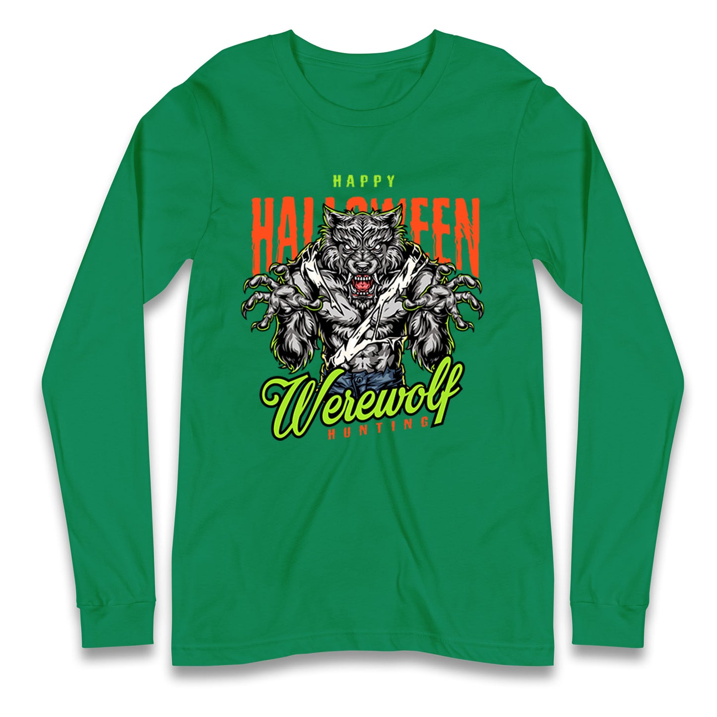 Halloween Werewolf Longsleeve T Shirt