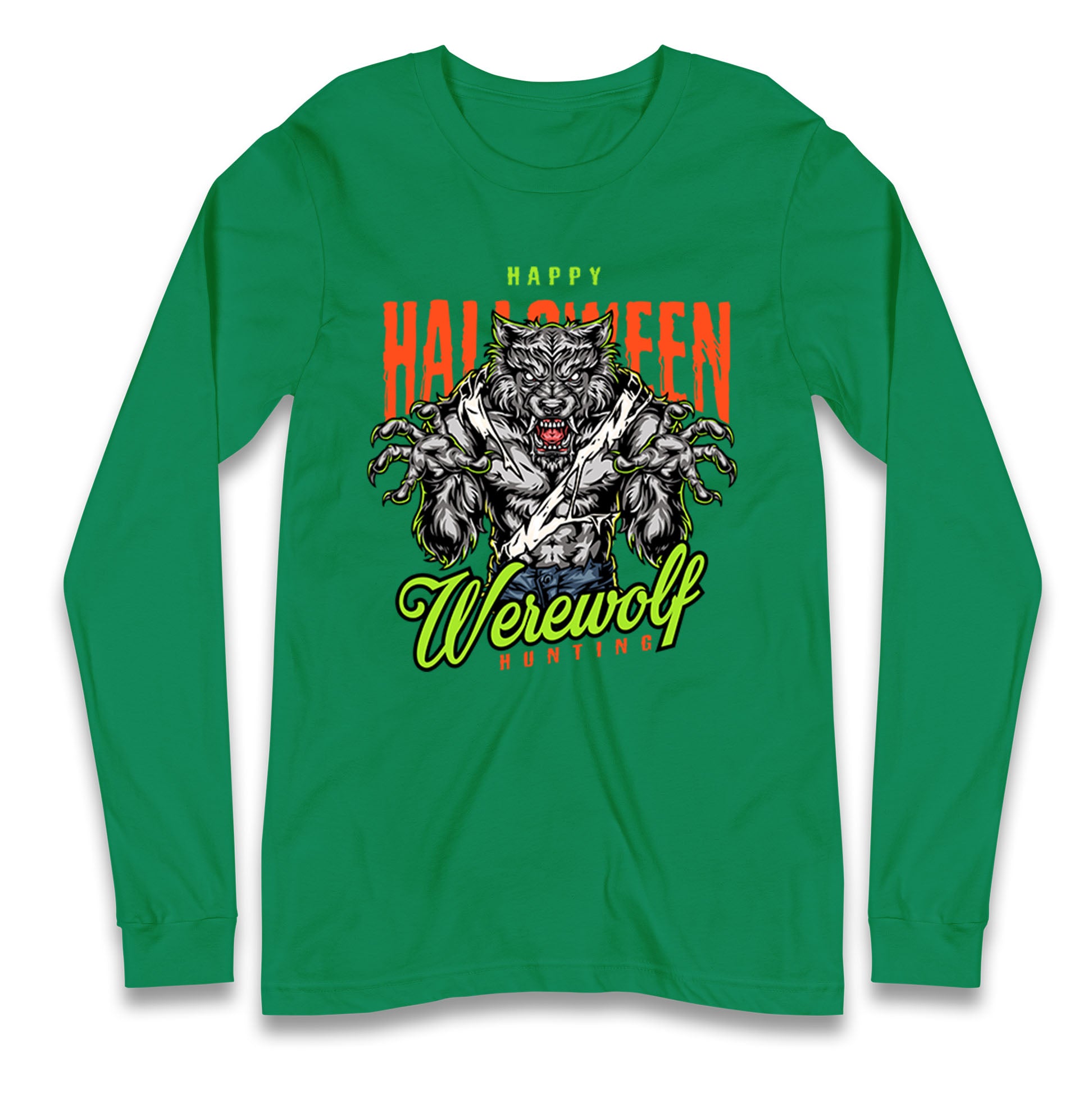Halloween Werewolf Longsleeve T Shirt