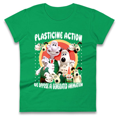 Plasticine Action Figure Ladies T Shirt