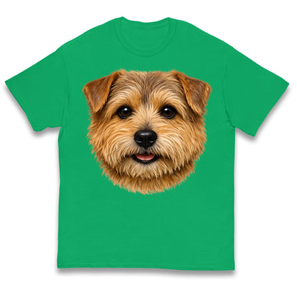 Norfolk Terrier Dog Face Kids T Shirt