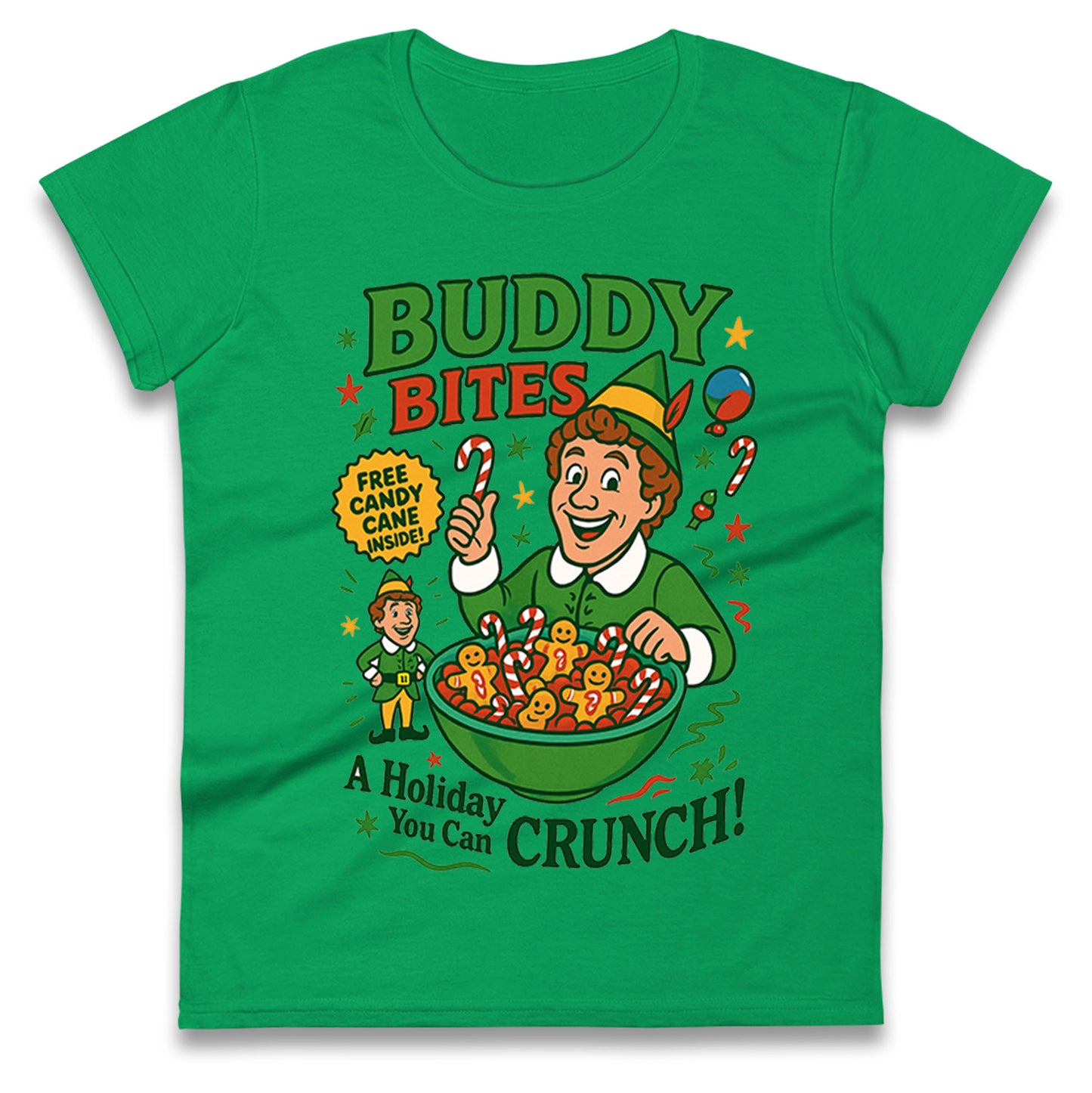 Elf Christmas Ladies T Shirt