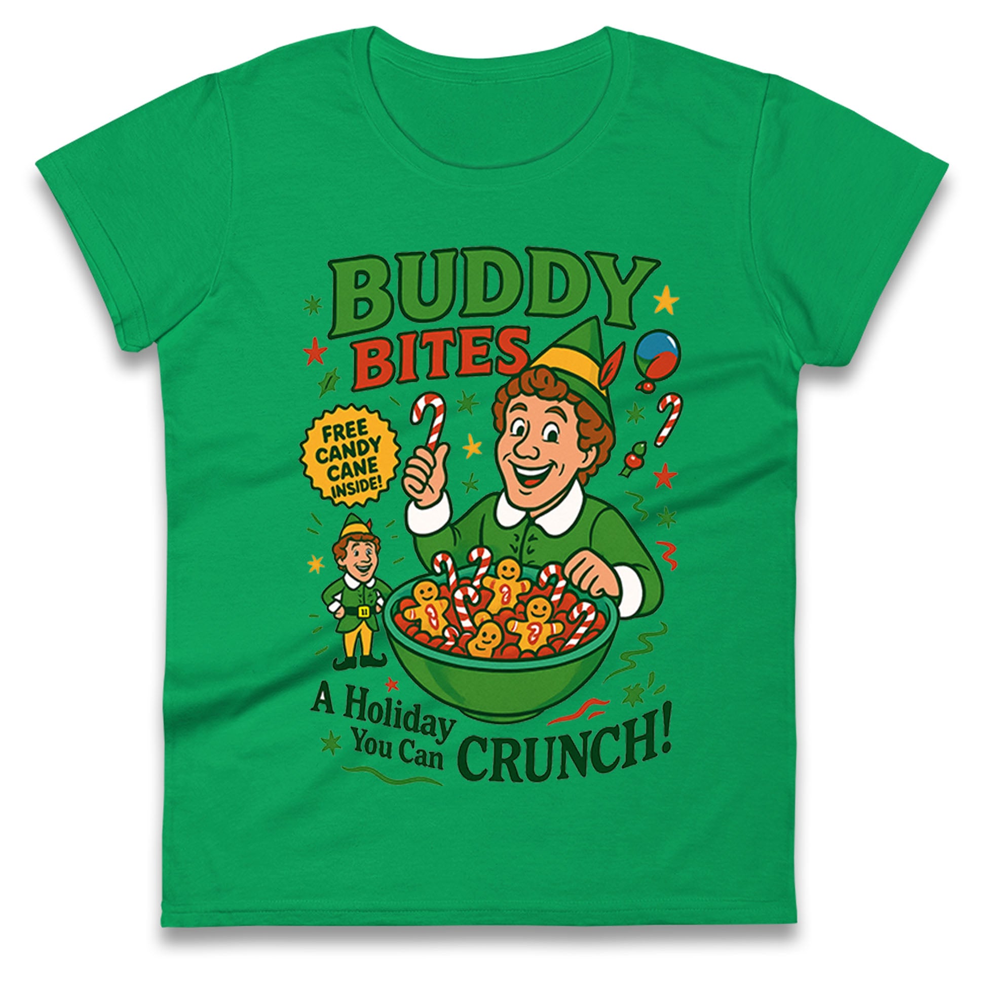 Elf Christmas Ladies T Shirt