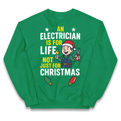 Electrician Christmas Kids Jumper