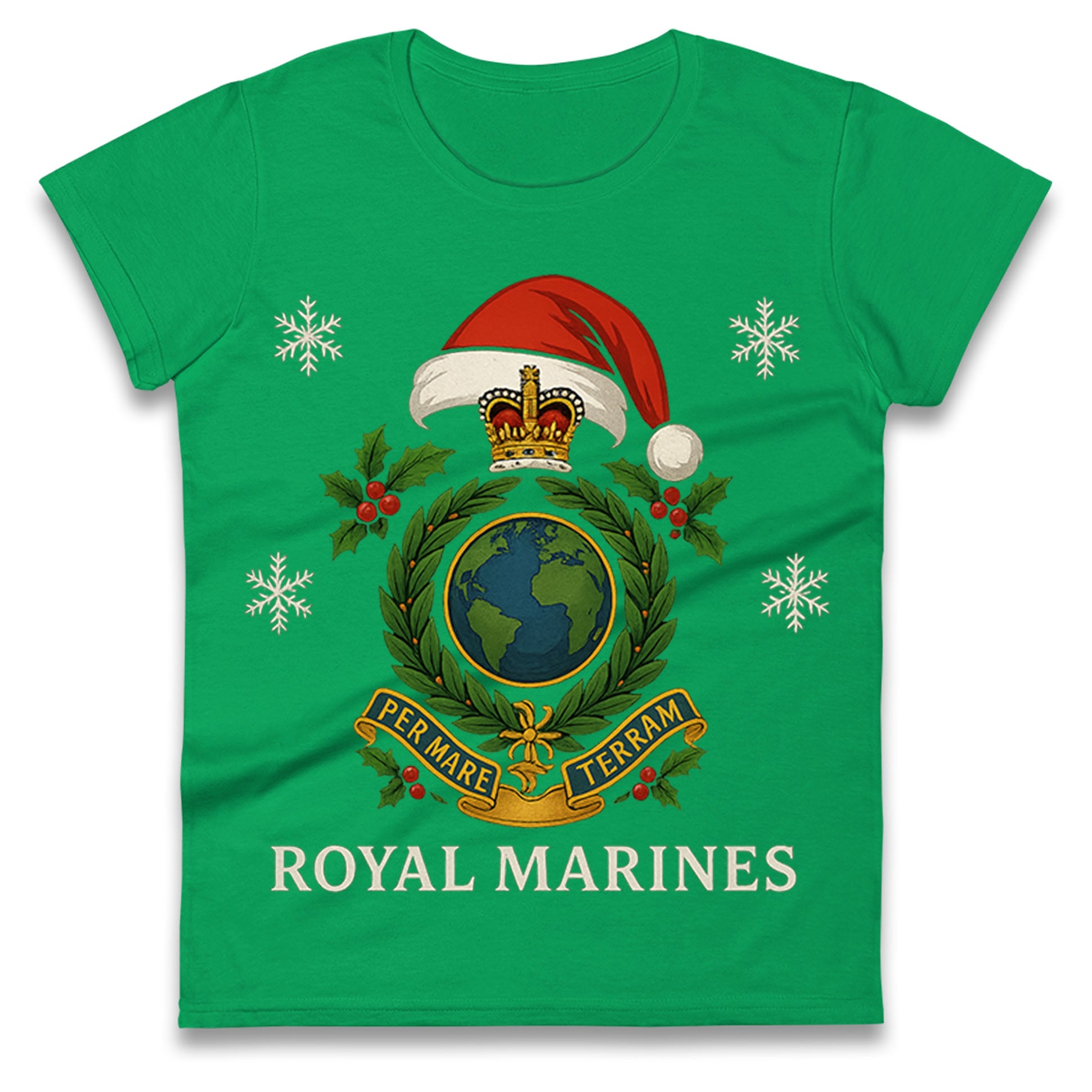 Royal Marines Christmas Ladies T Shirt