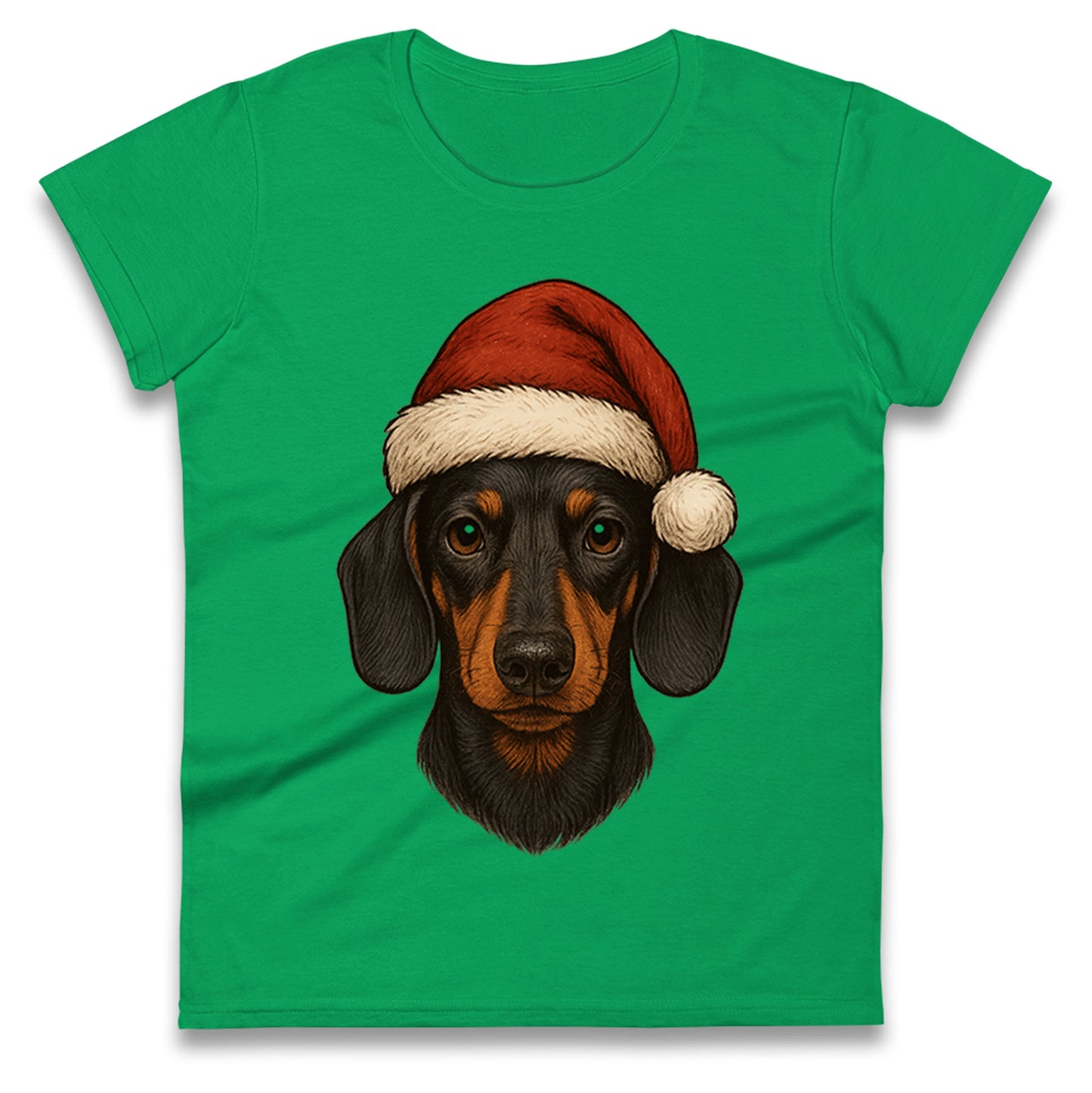 Dachshund Christmas Ladies T Shirt