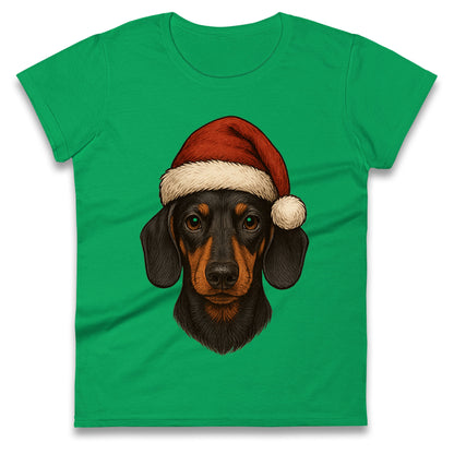 Dachshund Christmas Ladies T Shirt
