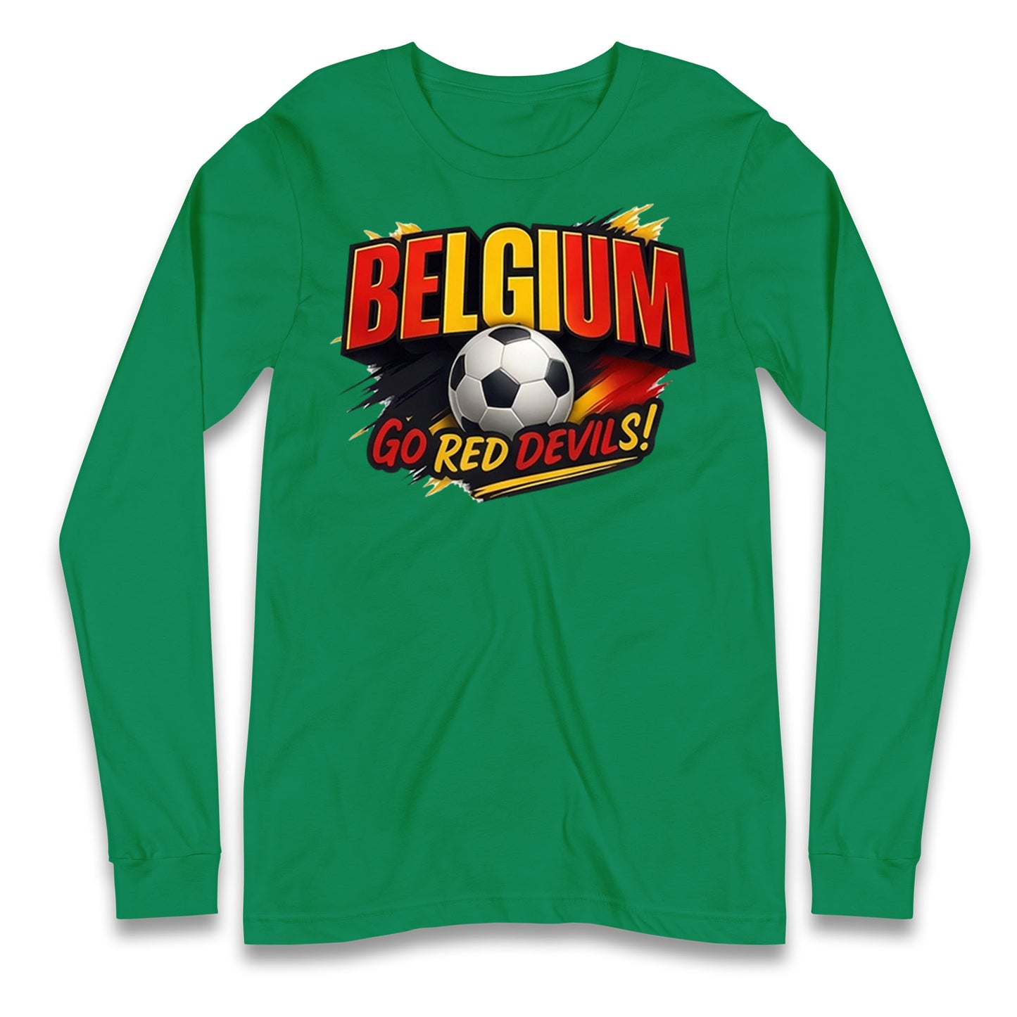 Belgium Retro Football Longsleeve T Shirt