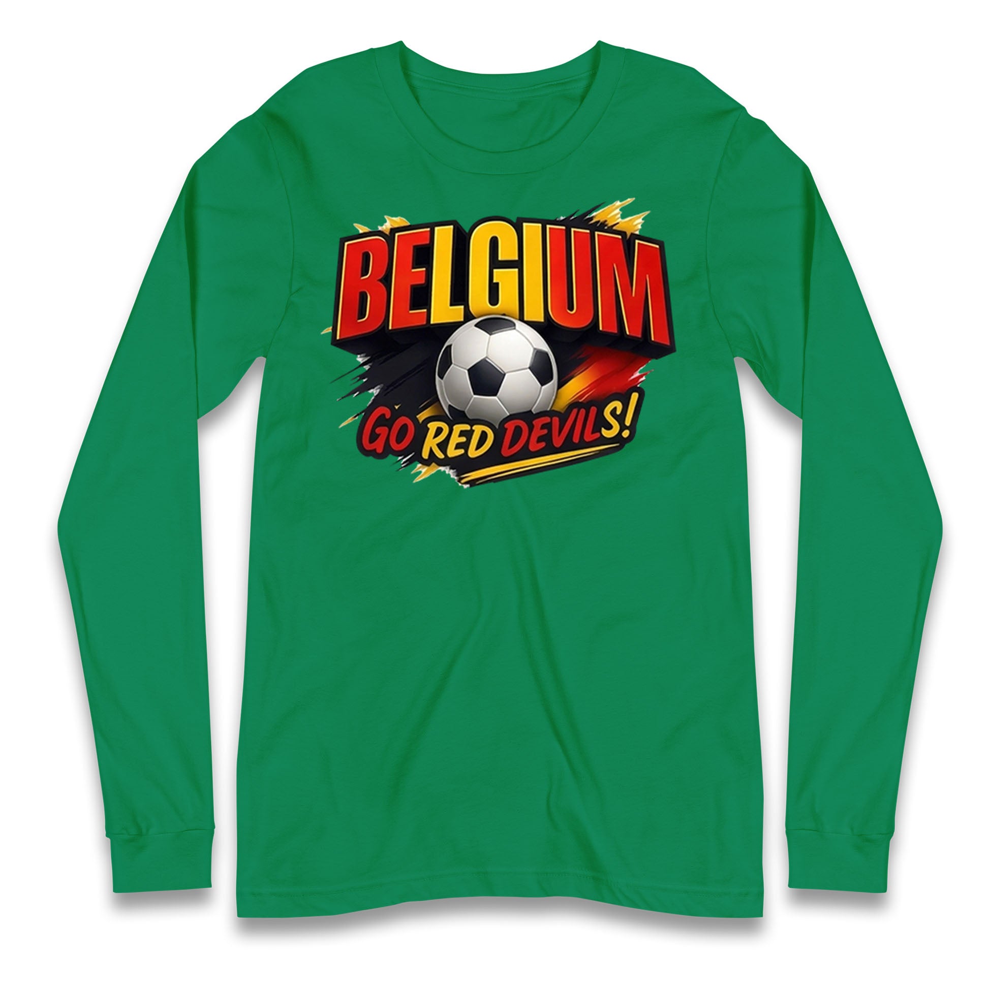 Belgium Retro Football Longsleeve T Shirt