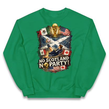 No Scotland No Party World Cup 2026 Kids Jumper