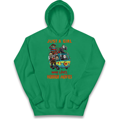 Just A Girl Who Loves Horror Movies Halloween Hoodie
