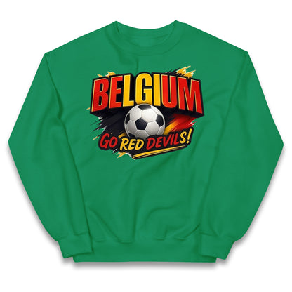 Belgium Retro Football Kids Jumper