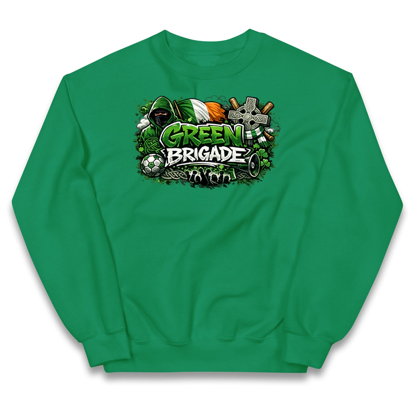 Celtic Green Brigade Football Kids Jumper