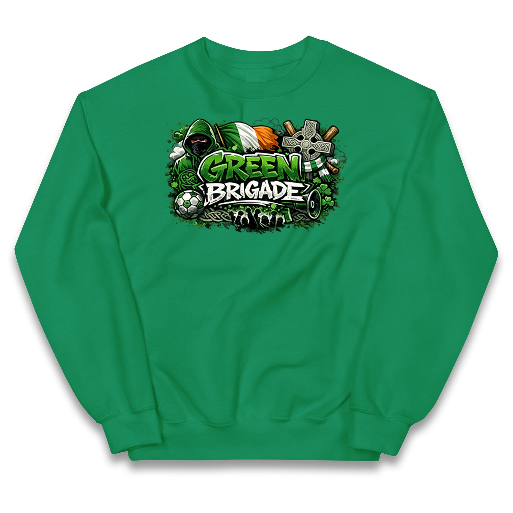 Celtic Green Brigade Football Kids Jumper