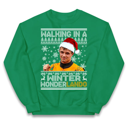 Lando Norris Christmas Kids Jumper