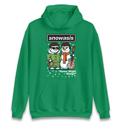 Funny Snowasis Might Sleigh Xmas Music Hoodie