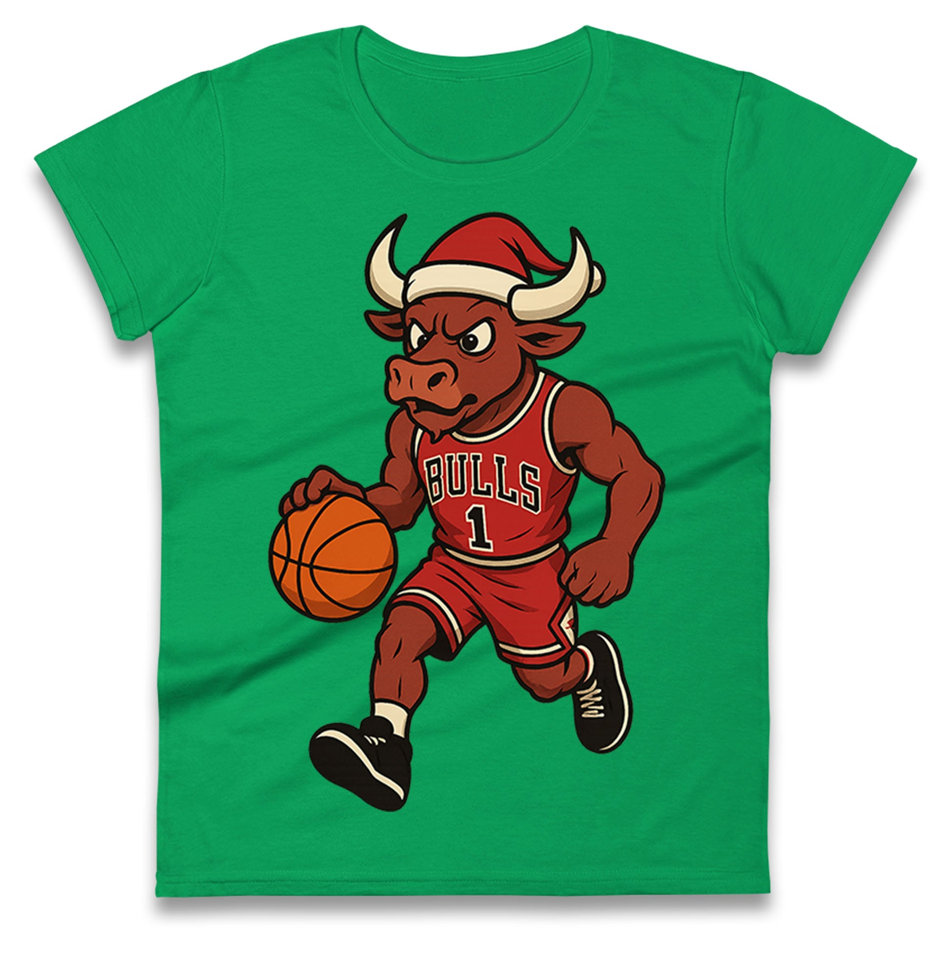 Chicago Bulls Christmas Ladies T Shirt