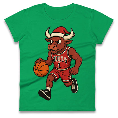 Chicago Bulls Christmas Ladies T Shirt