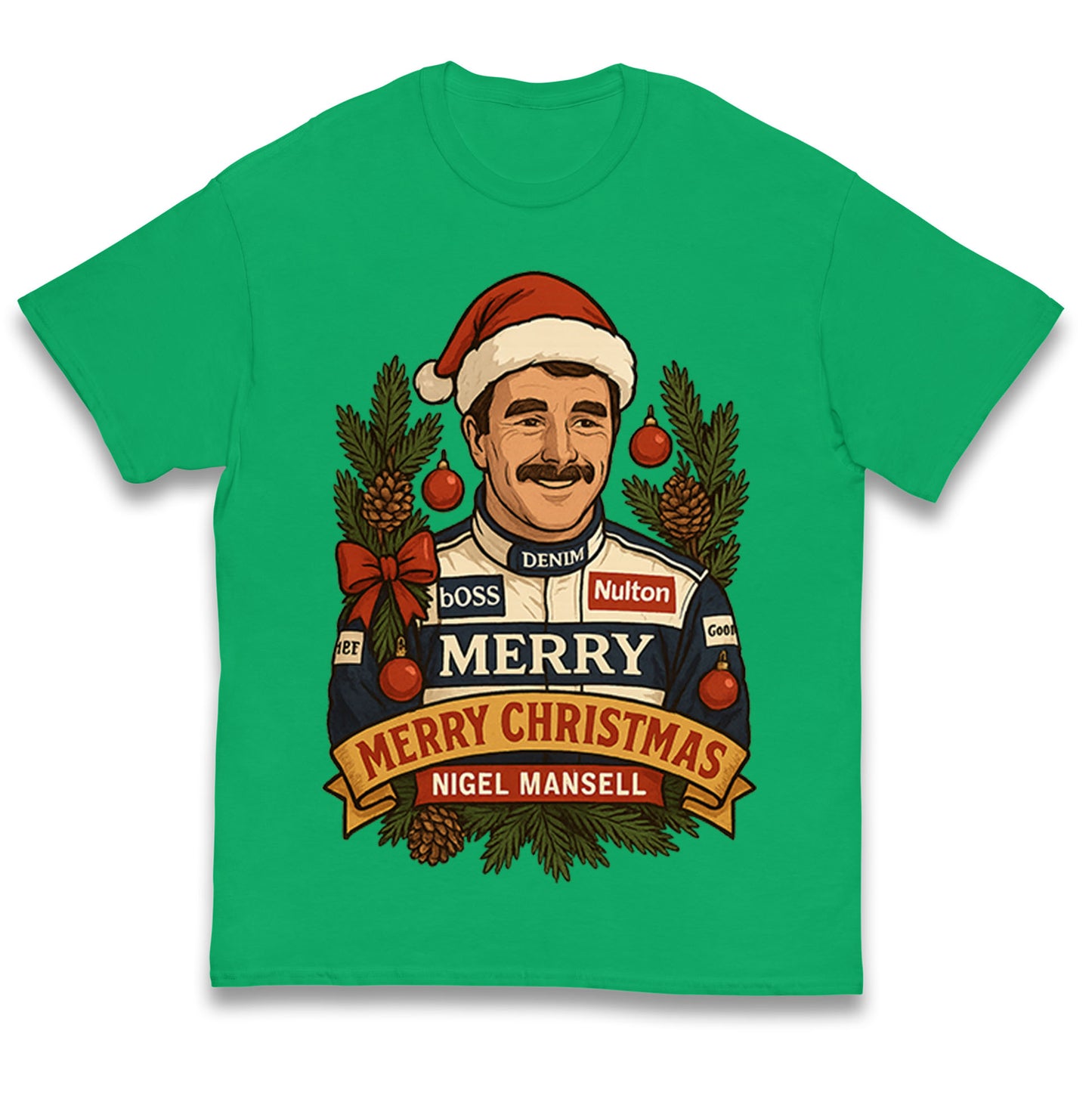 Nigel Mansell Christmas Kids T Shirt