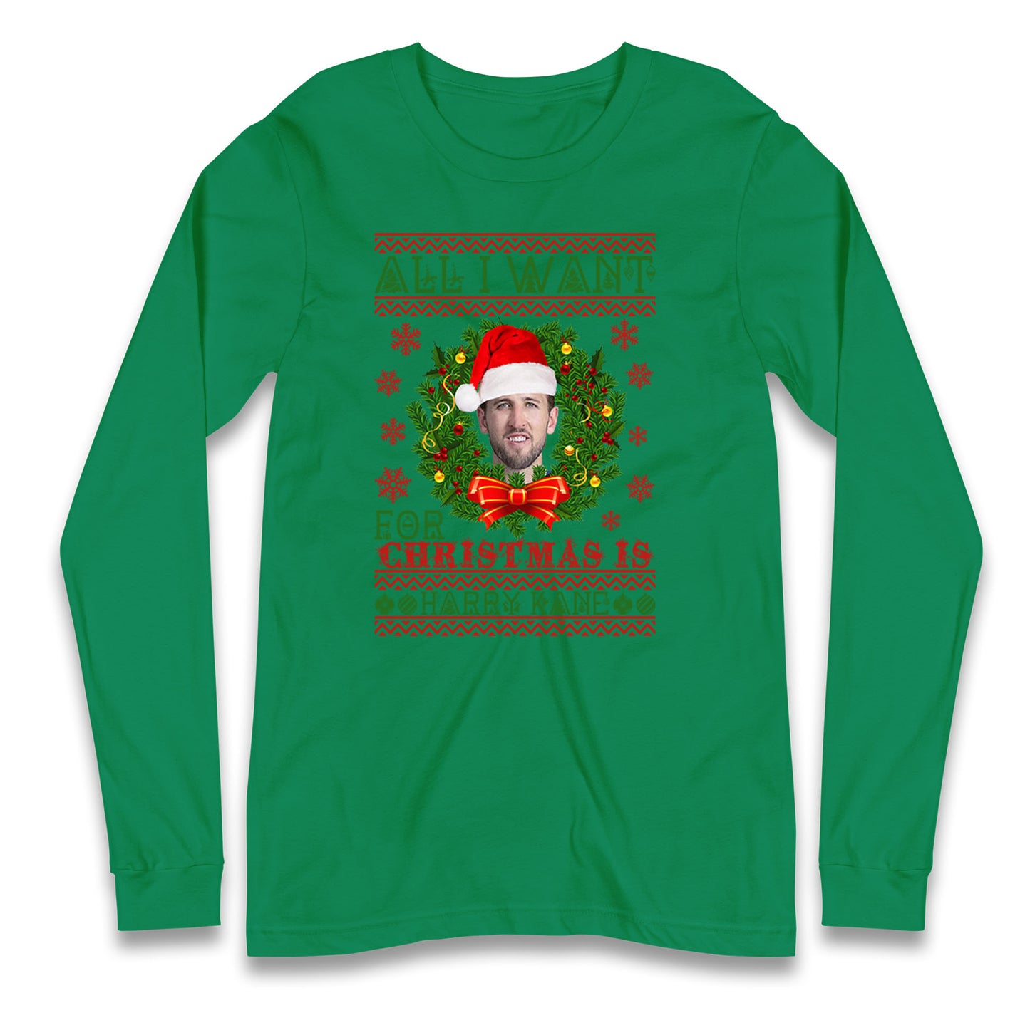 harry kane christmas long sleeve t shirt