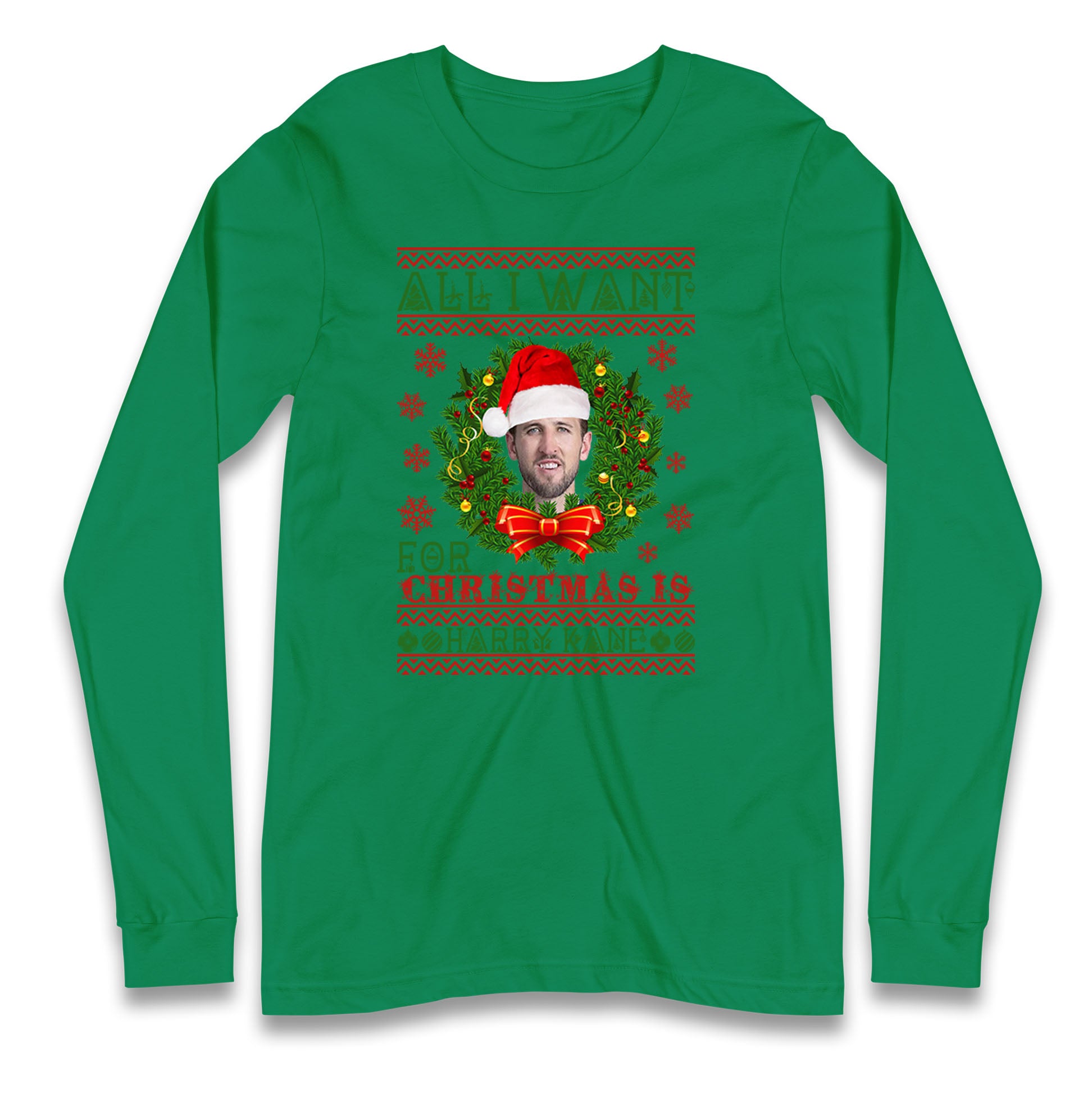 harry kane christmas long sleeve t shirt
