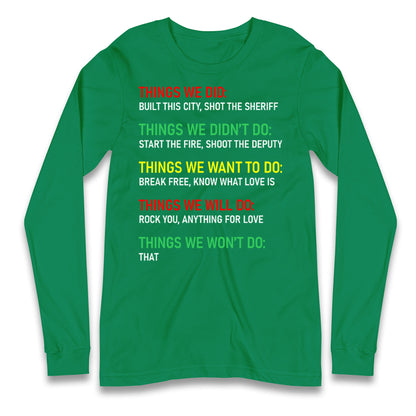 Bob Marley Music Longsleeve T Shirt