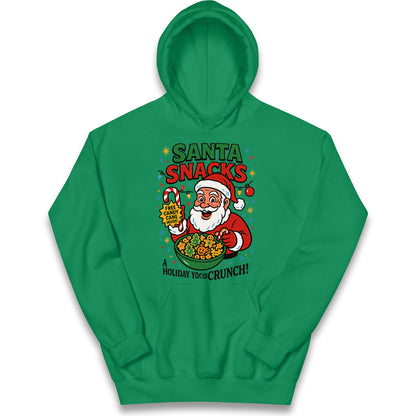 Santa Snacks Christmas Kids Hoodie