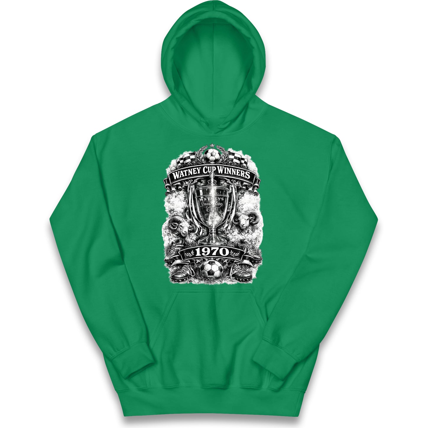 Retro Derby Watney Cup Winners 1970 Kids Hoodie