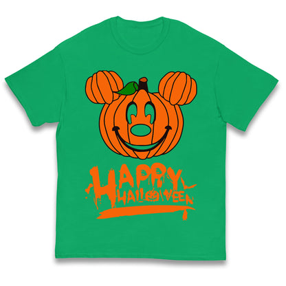 Mickey Mouse Pumpkin Happy Halloween Kids T Shirt
