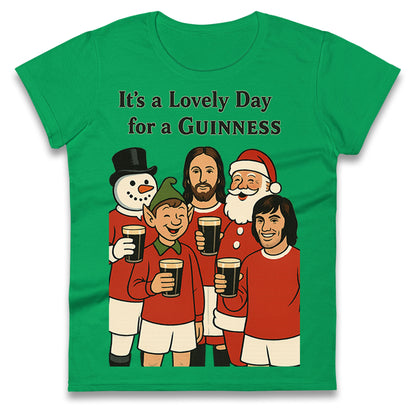 Man United Christmas Ladies T Shirt 