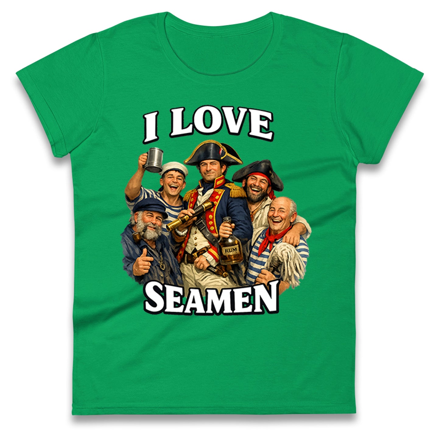 I Love Seamen Funny Cringe Meme Offensive  Ladies T Shirt