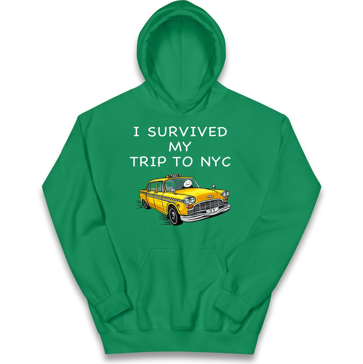 I Survived My Trip To NYC Yellow Taxi Kids Hoodie