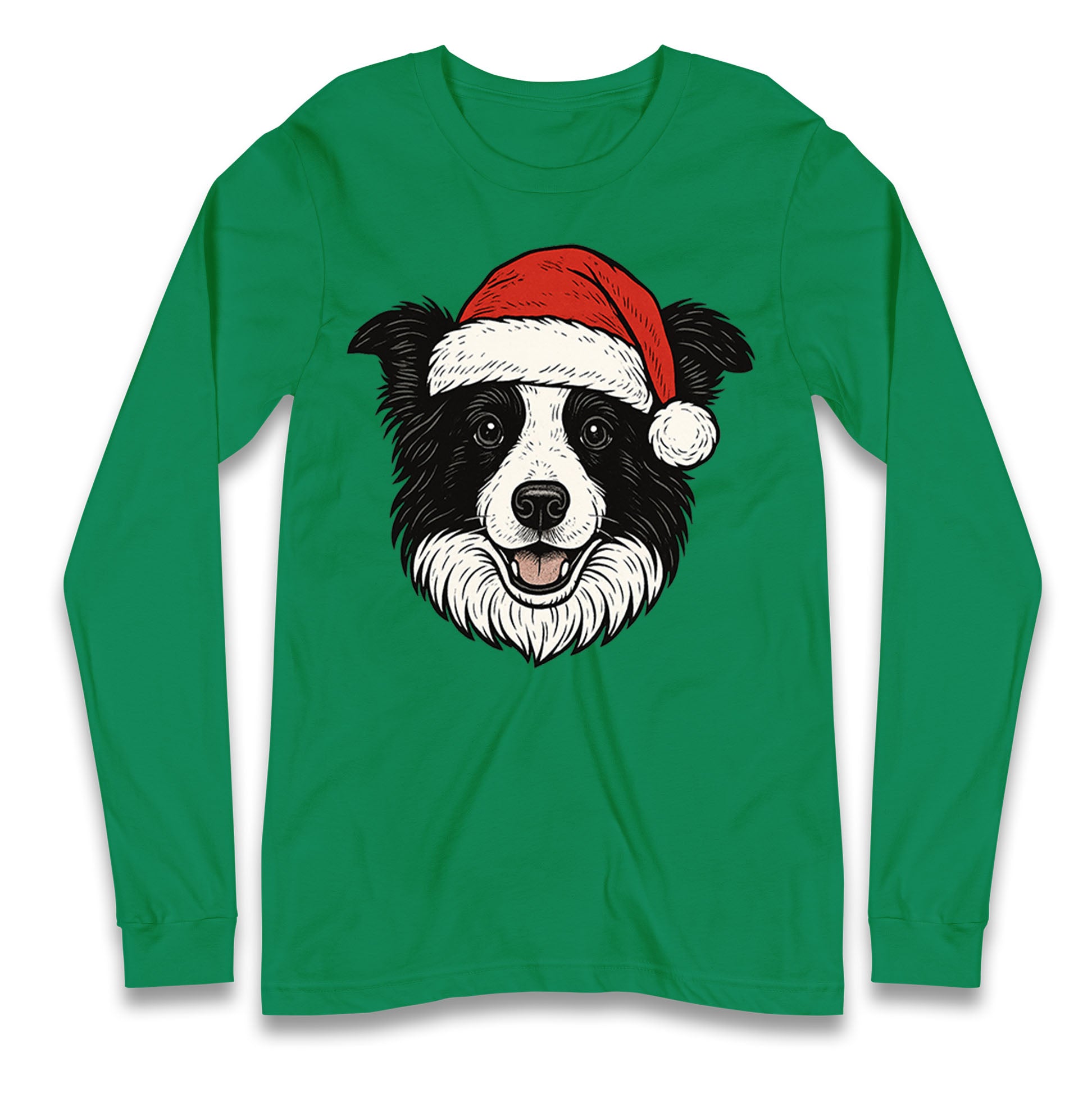 Border Collie Christmas Longsleeve T Shirt
