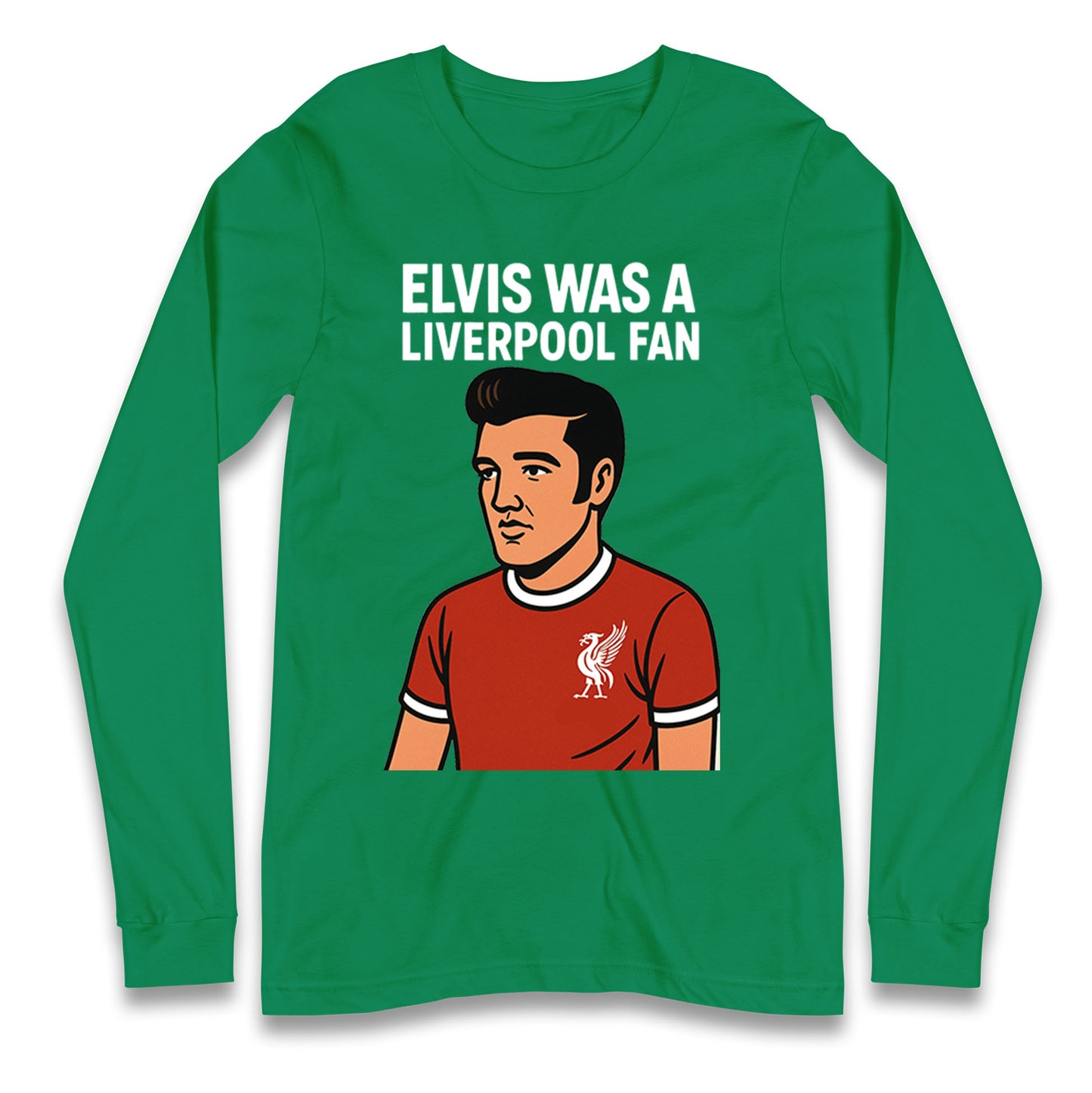 Elvis Presley Liverpool Football Longsleeve T Shirt