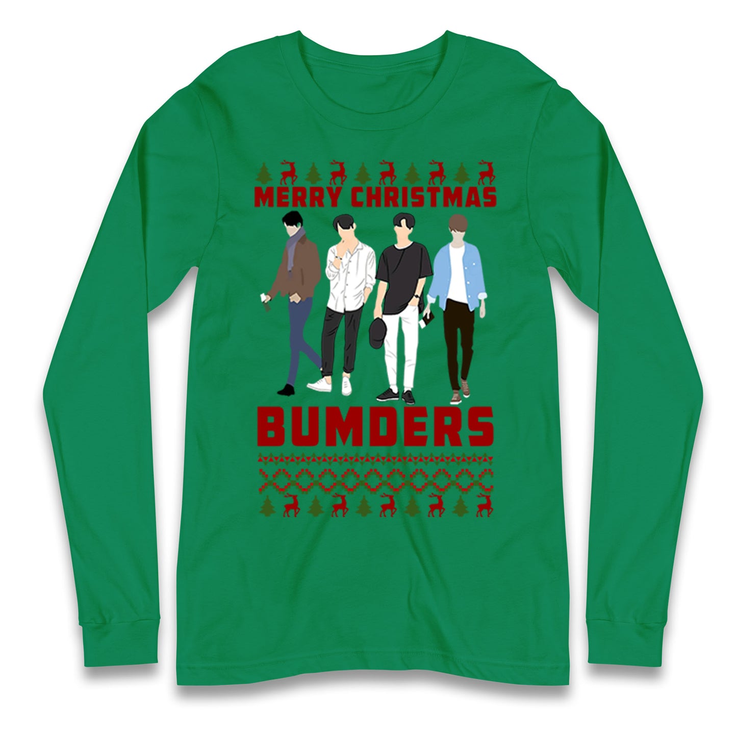 Merry Christmas Bumders The Inbetweeners Long Sleeve T Shirt