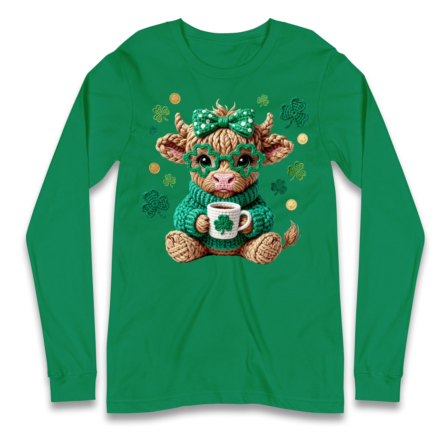 Cute Cow St Patrick Longsleeve Tee