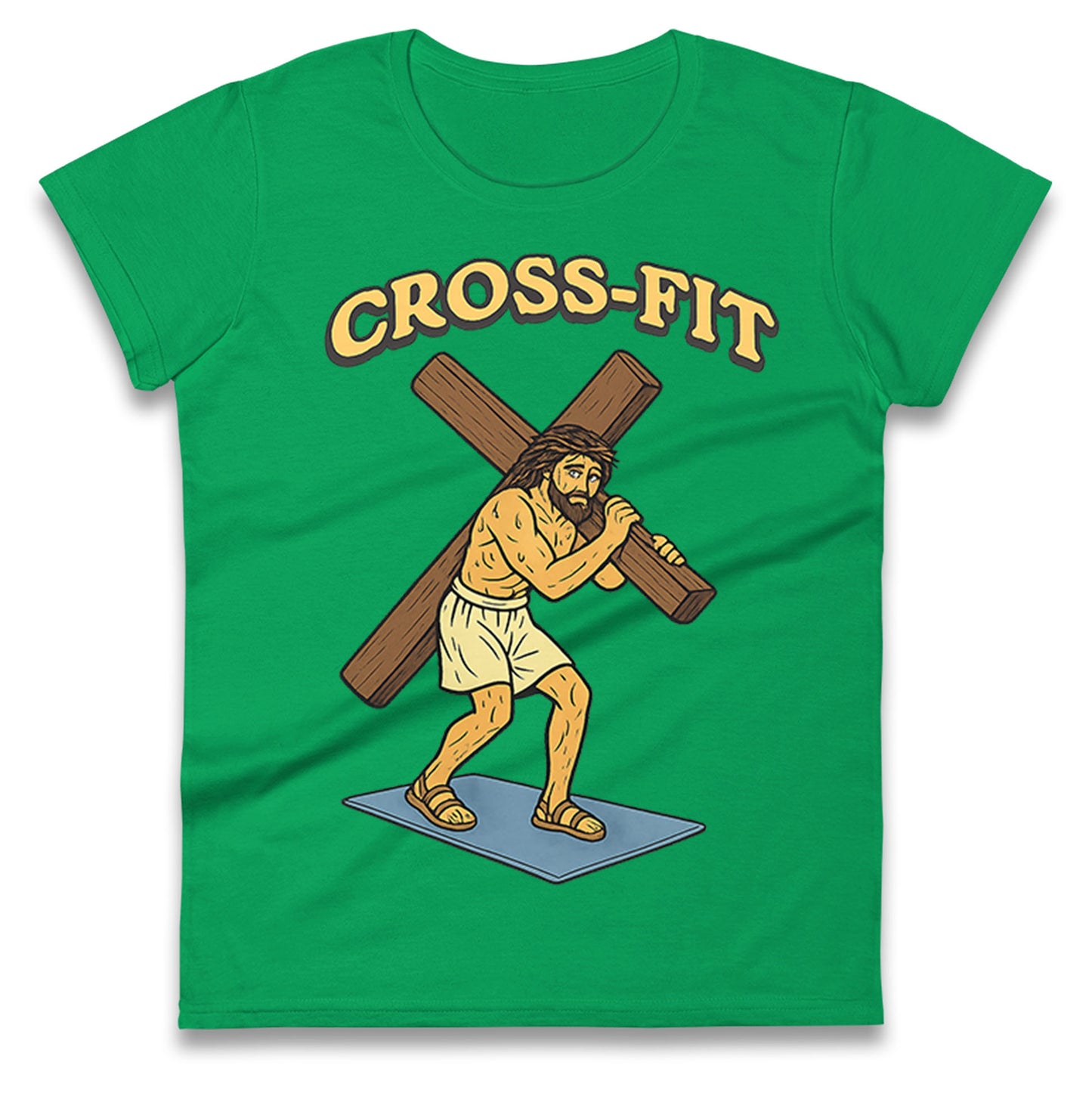 Jesus Cross Fit Ladies T Shirt