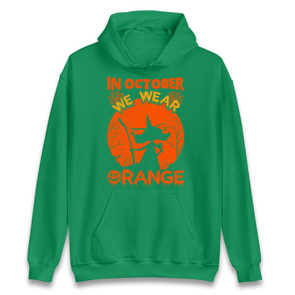 In October We Wear Orange Halloween Hoodie
