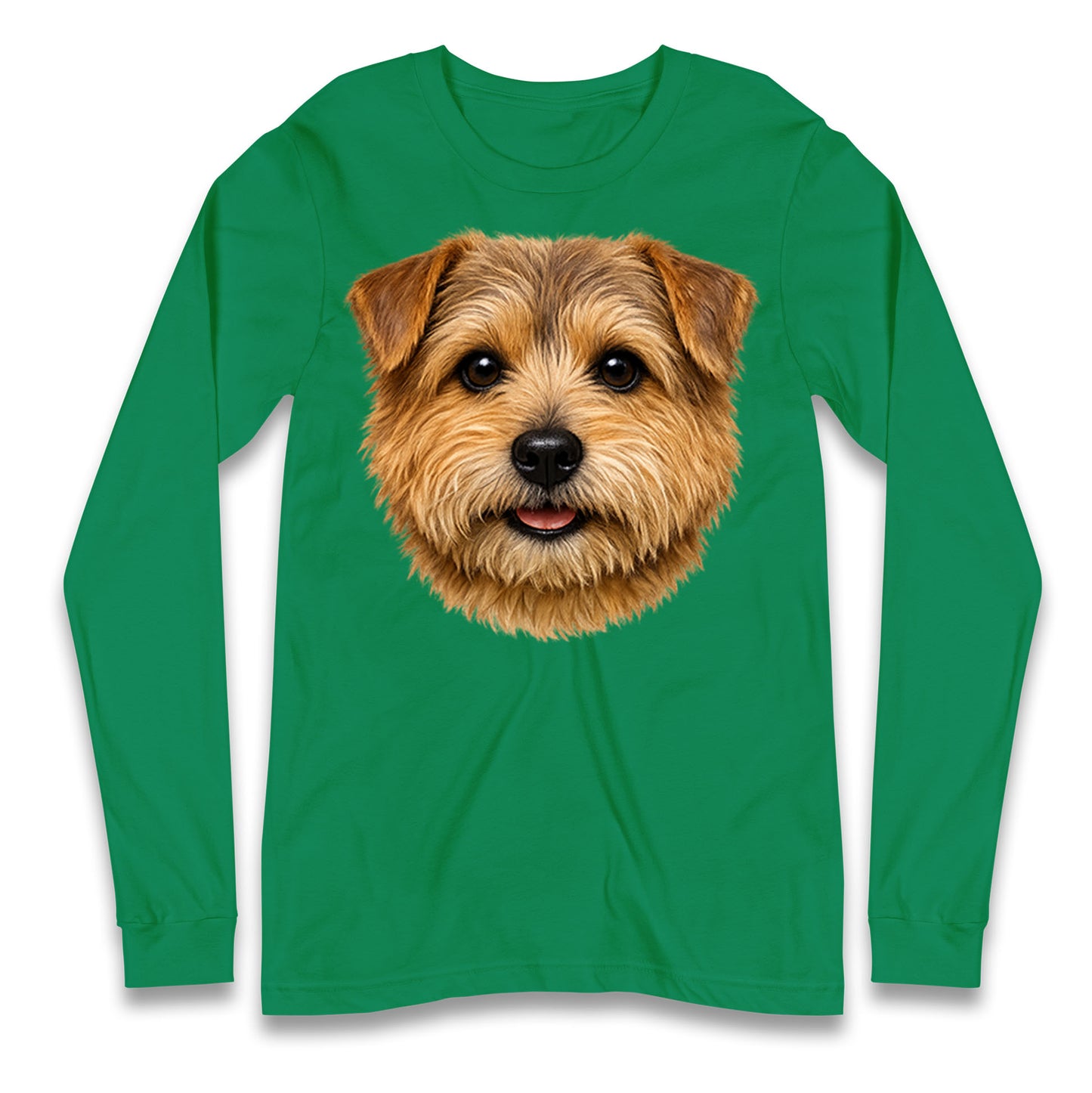 Norfolk Terrier Dog Face Longsleeve T Shirt 
