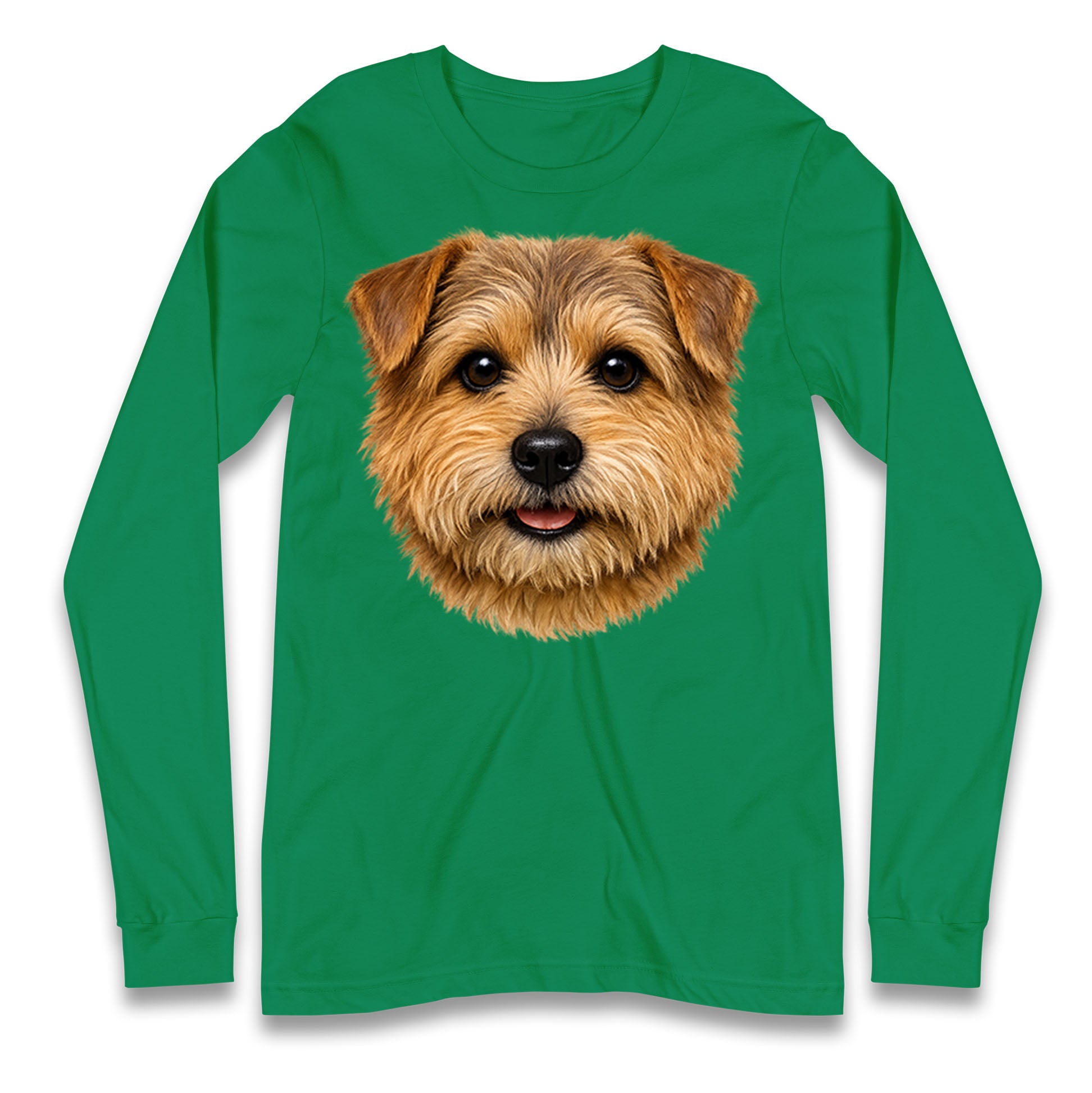 Norfolk Terrier Dog Face Longsleeve T Shirt 