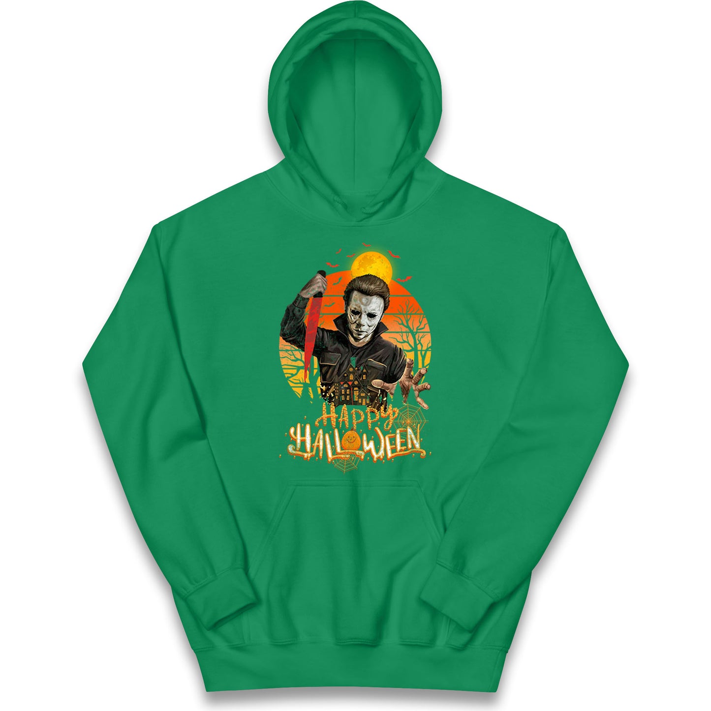 Michael Myers Happy Halloween Kids Hoodie