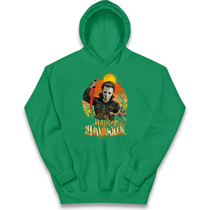 Michael Myers Happy Halloween Kids Hoodie