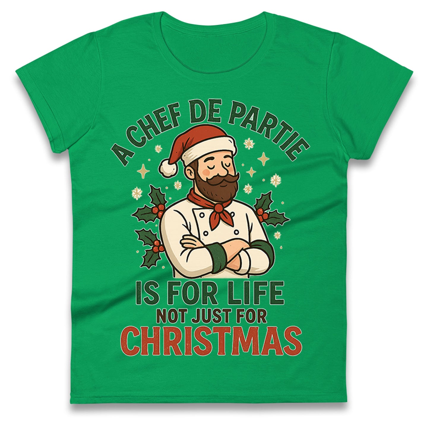 Chef De Partie Christmas Ladies T Shirt