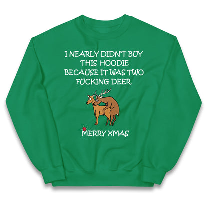 fucking deer christmas jumper