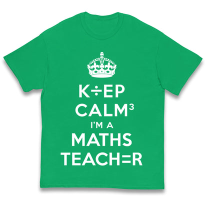 Keep Calm I’m A Maths Teacher Kids T Shirt 