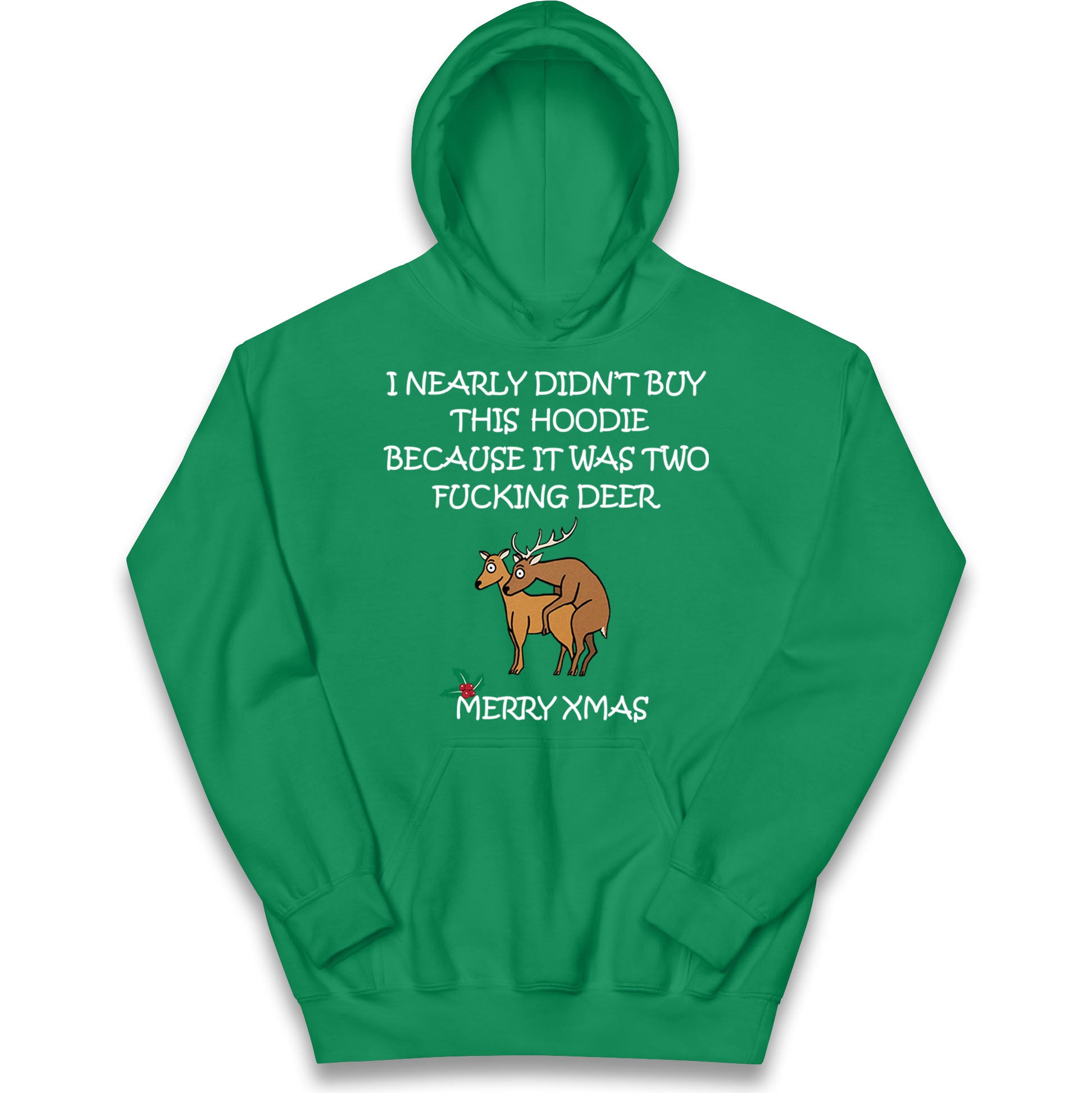 fucking deer christmas hoodie